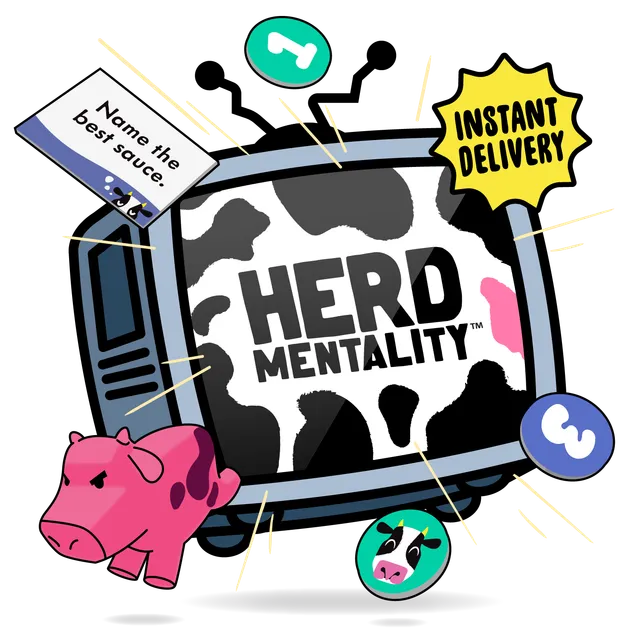 big-potato-herd-mentality-jeu-tv-vache-rose image 1