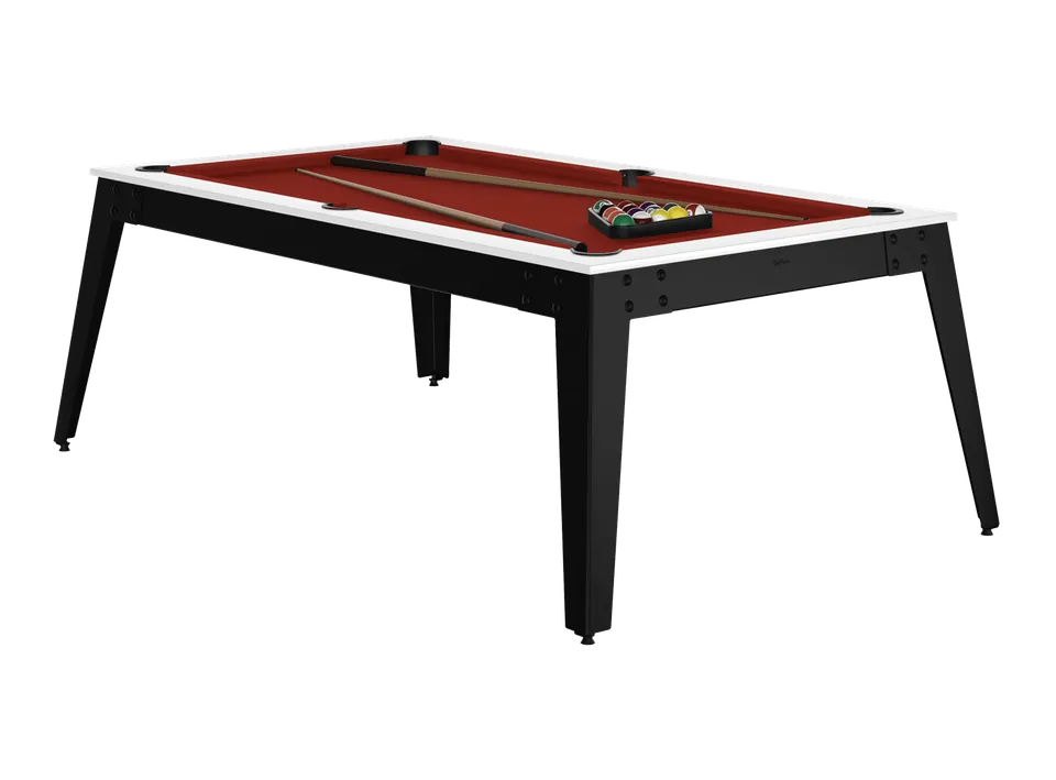 ren-pierre-steel-billard-blanc-noir-convertible-ardoise image 1