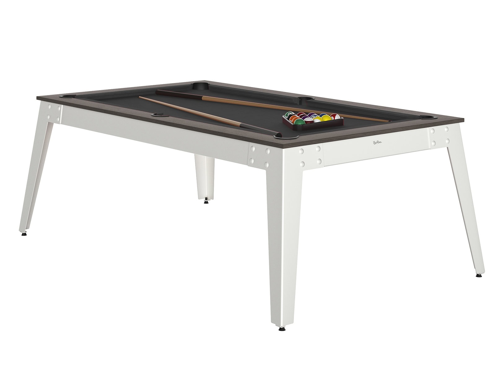 ren-pierre-steel-billard-anthracite-blanc-ardoise-table image 1