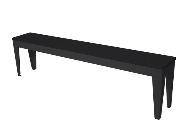 rene-pierre-outdoor-banc-noir-jardin-poly-thyl-ne-acier image 1