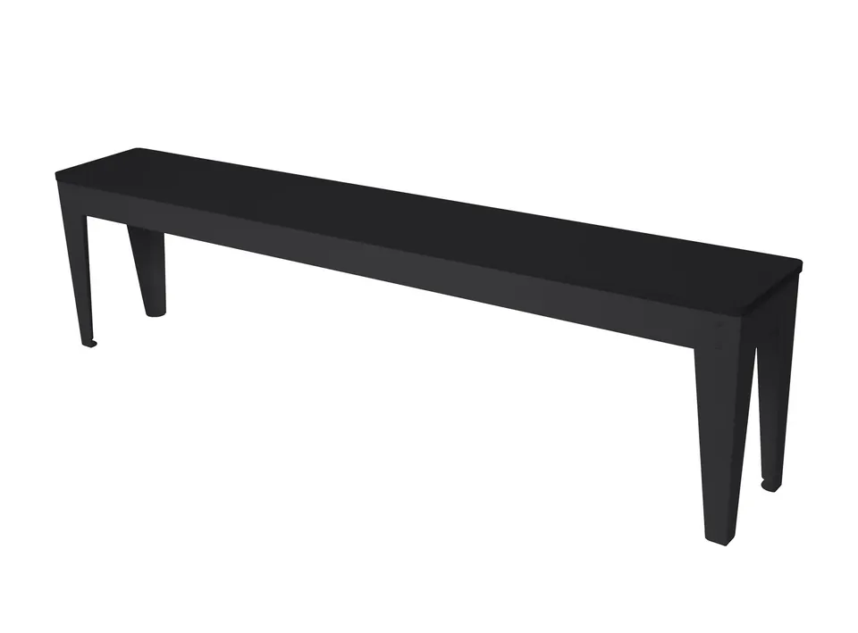 rene-pierre-outdoor-banc-noir-jardin-poly-thyl-ne-acier image 1