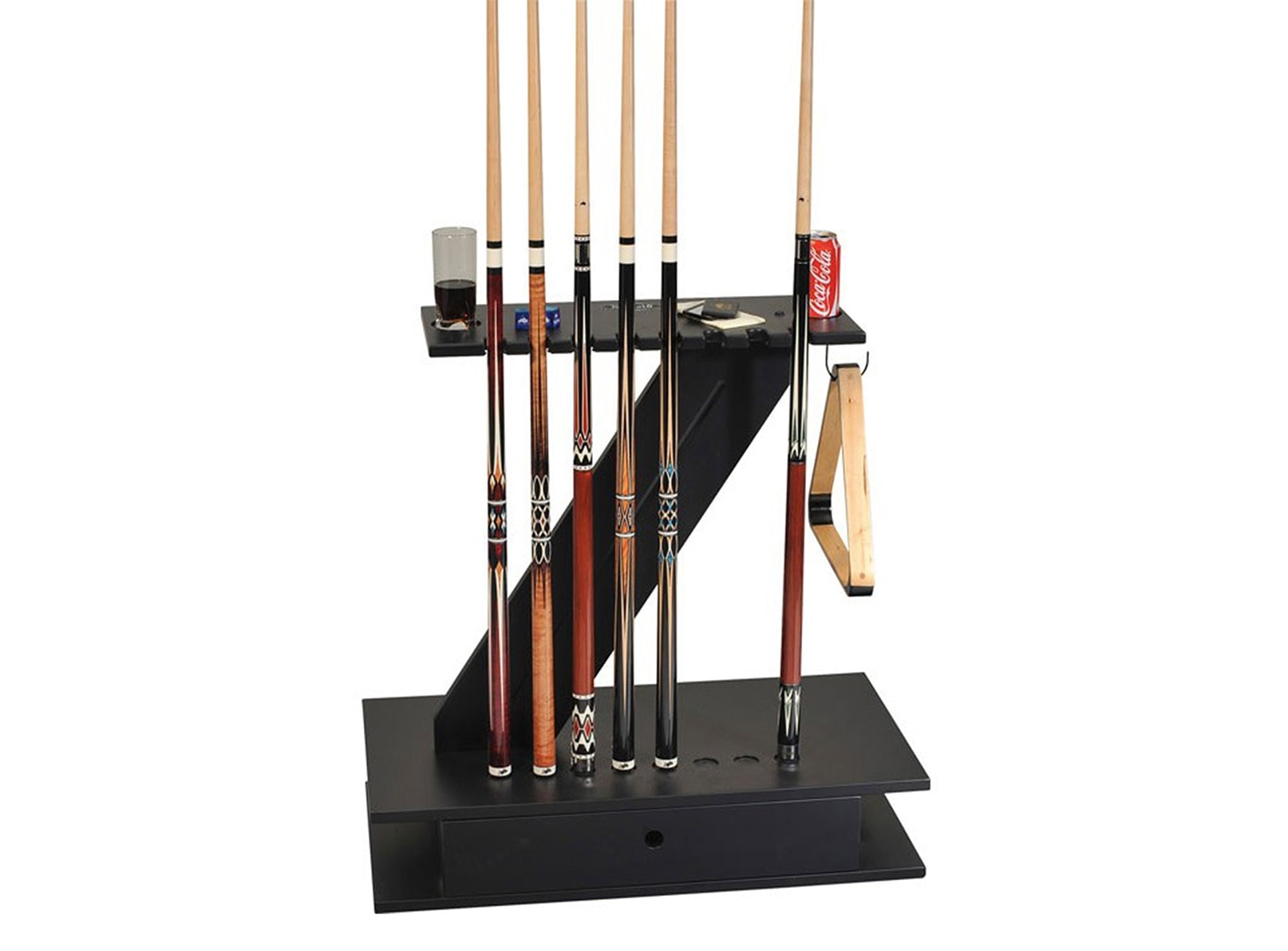 rene-pierre-porte-queues-z-meuble-billard-noir-8-queues image 1