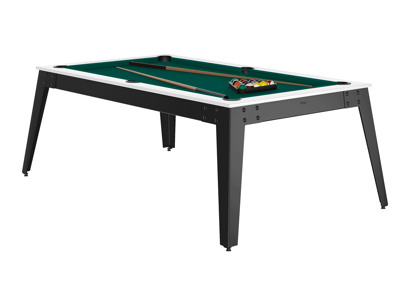 ren-pierre-steel-blanc-gris-billard-table-ardoise image 3