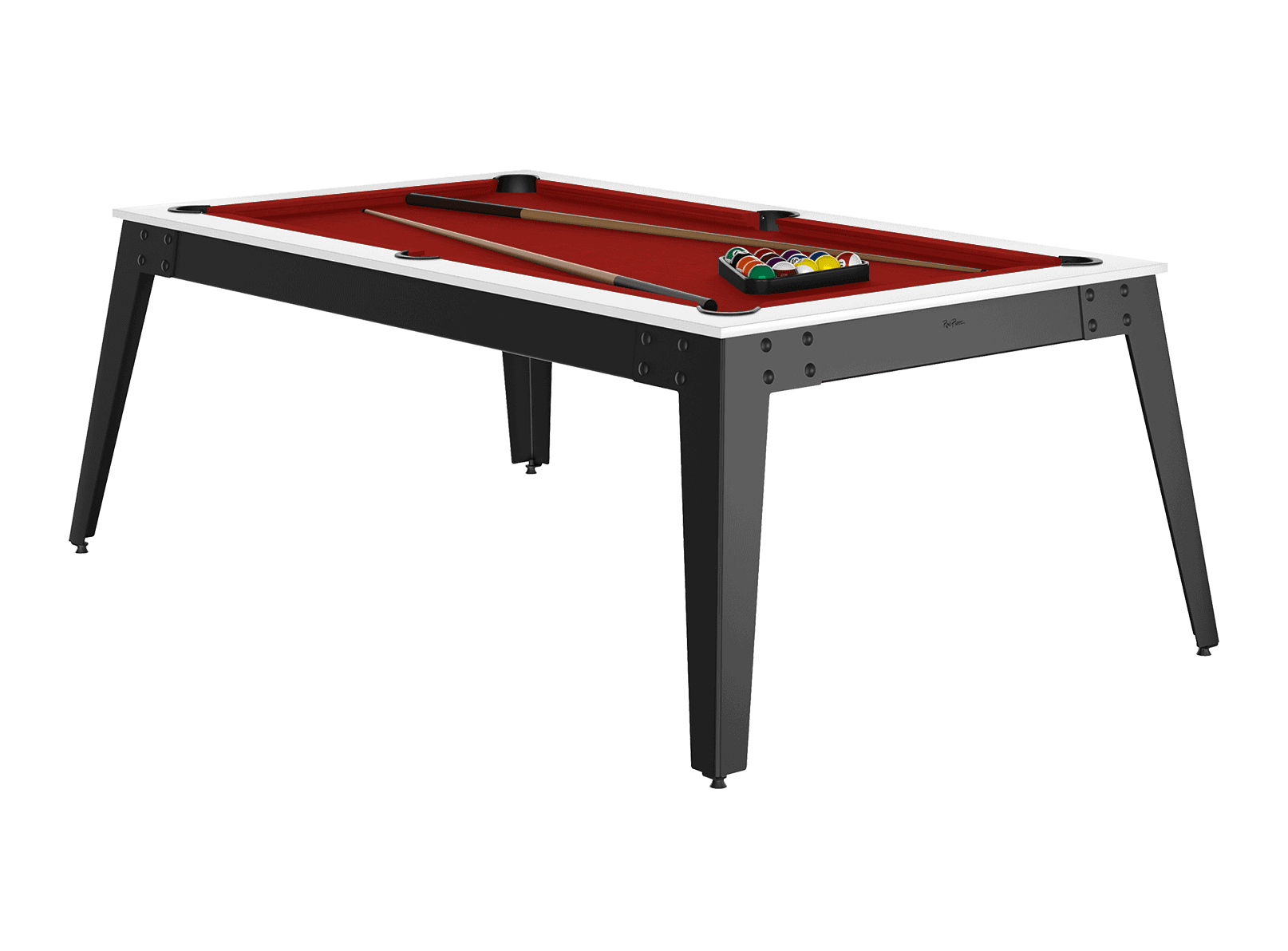 ren-pierre-steel-blanc-gris-billard-table-ardoise image 1