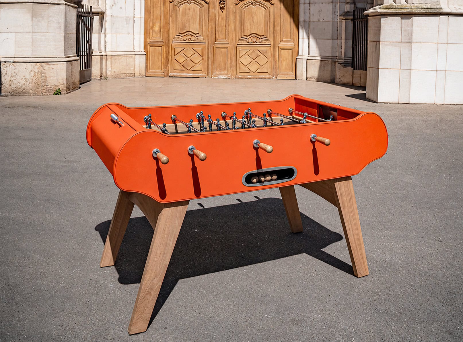 rene-pierre-cuir-baby-foot-int-rieur-orange-ch-ne-massif image 5