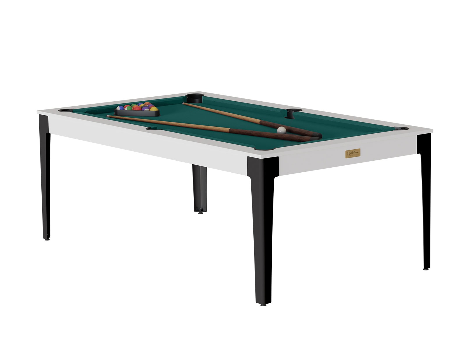 rene-pierre-elan-billard-table-blanc-pieds-noirs-ardoise image 2