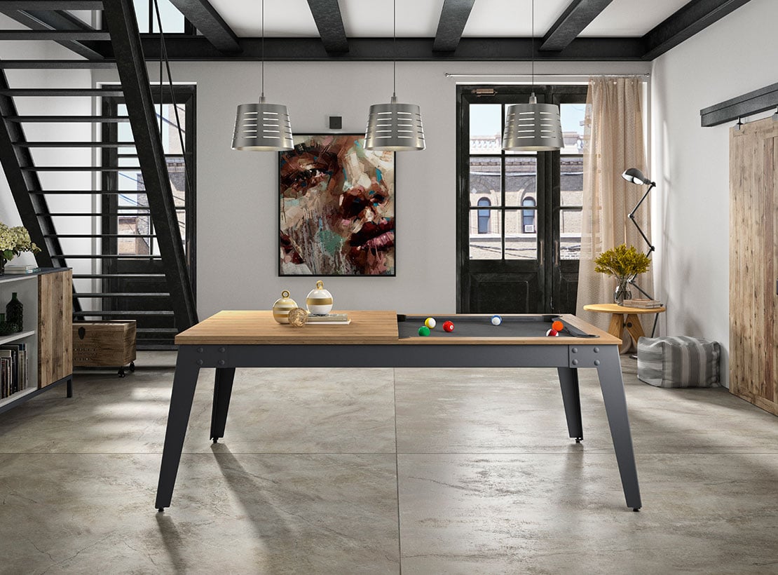 ren-pierre-billards-tendance-billard-steel-ch-ne-sabl-gris image 4