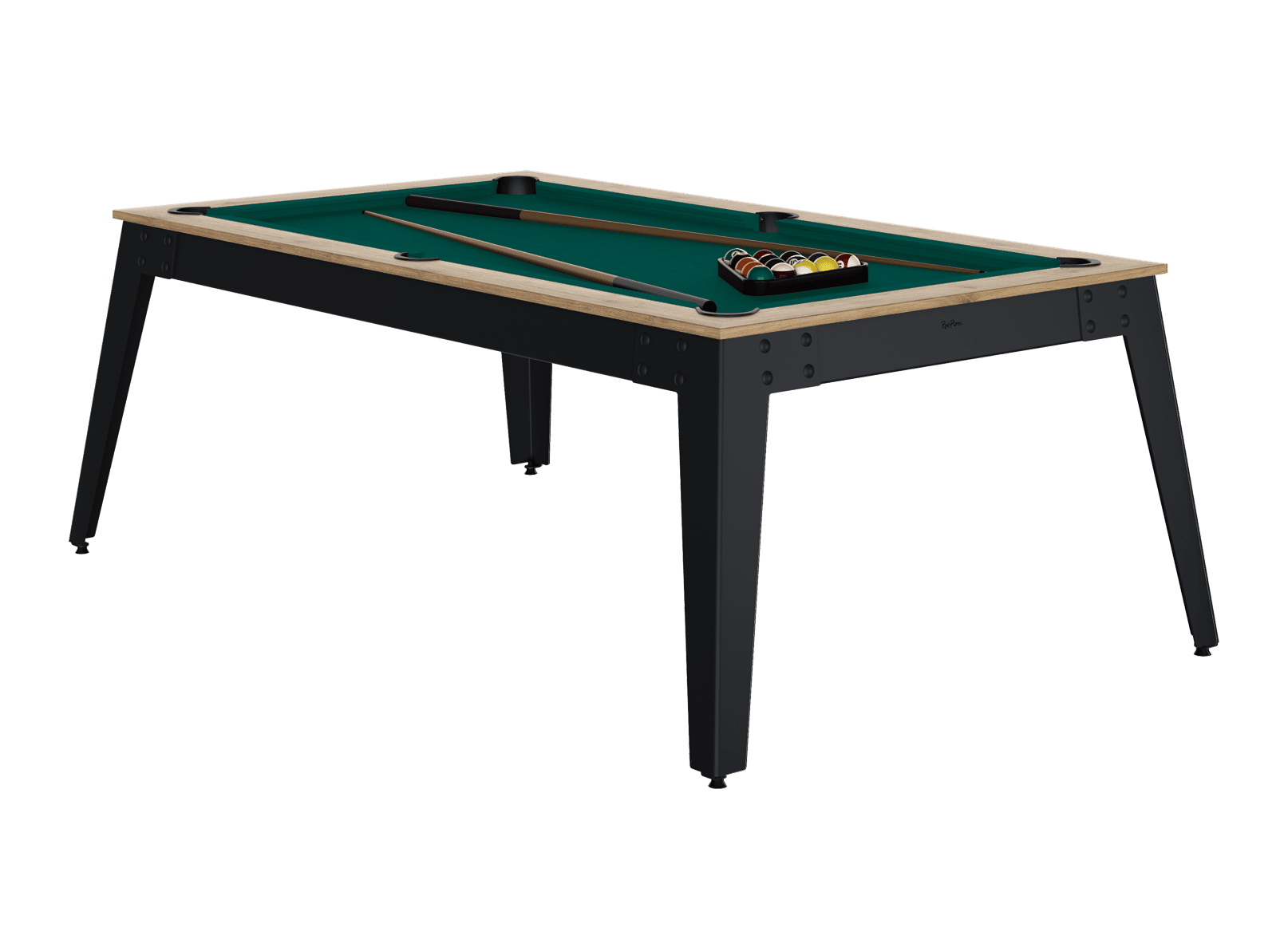 rene-pierre-steel-billard-table-ch-ne-sabl-noir-ardoise image 3