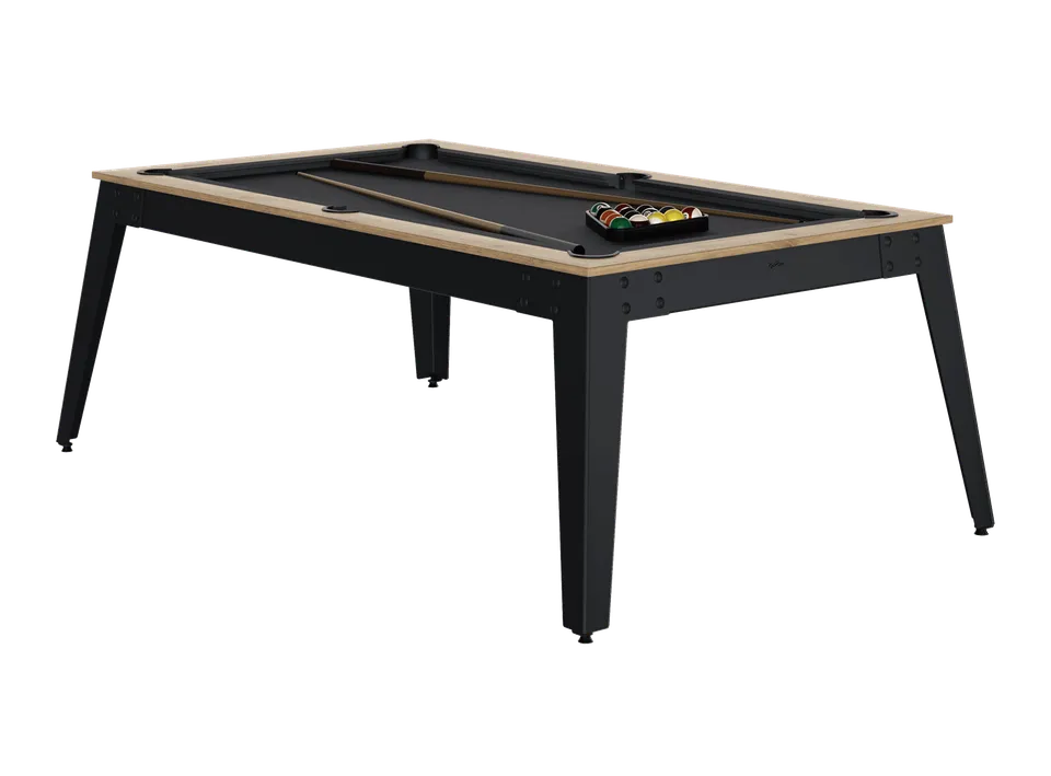 rene-pierre-steel-billard-table-ch-ne-sabl-noir-ardoise image 1
