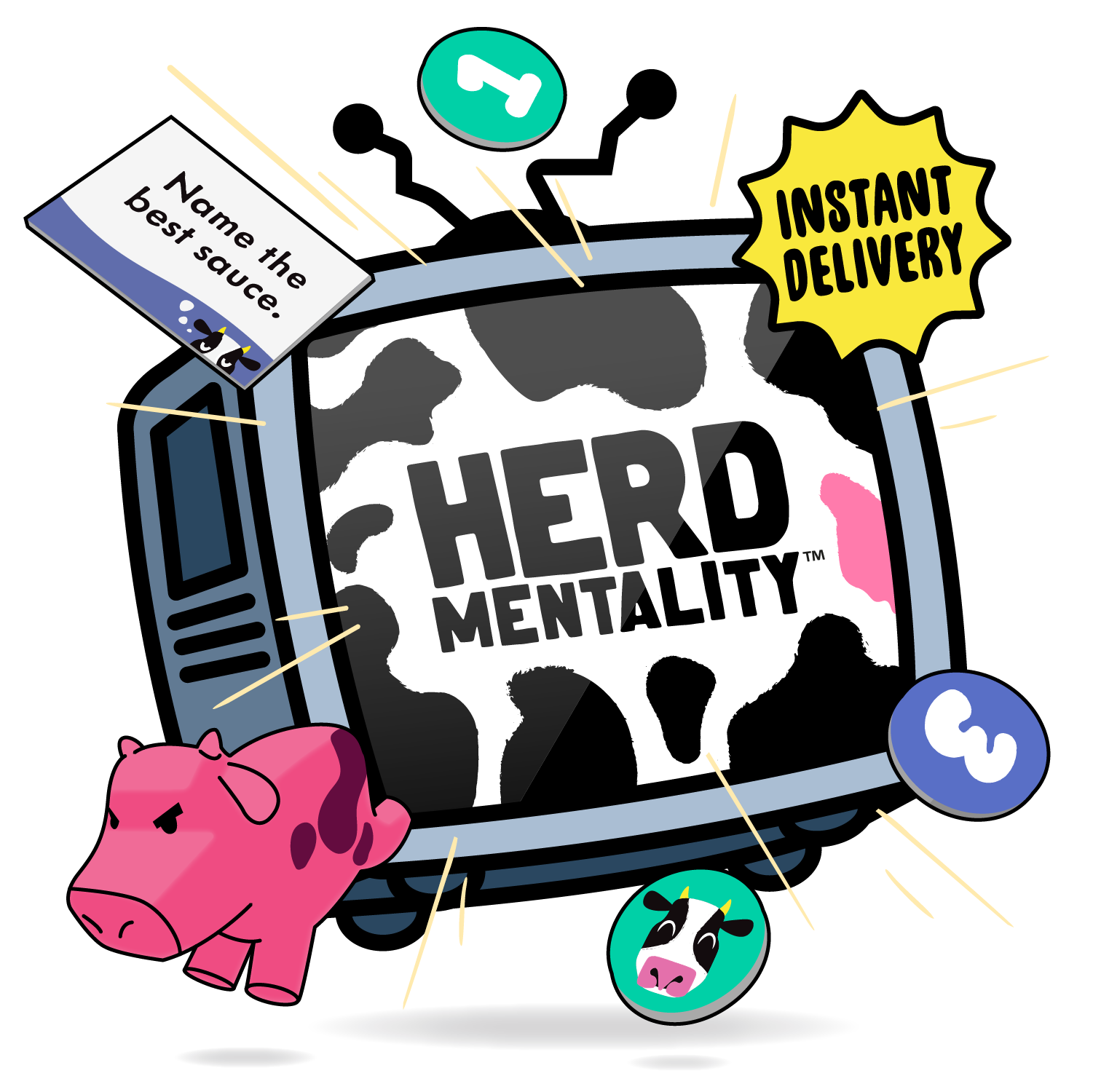 big-potato-herd-mentality-jeu-tv-vache-rose image 1