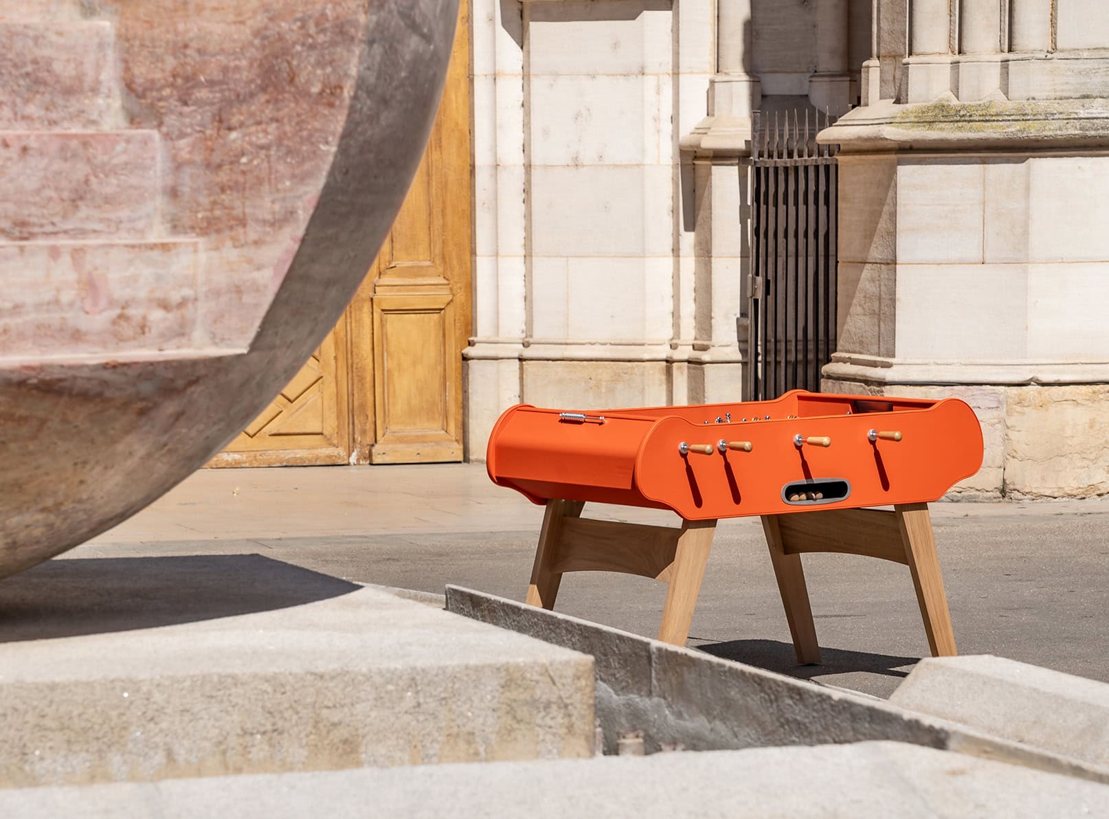rene-pierre-cuir-baby-foot-int-rieur-orange-ch-ne-massif image 6