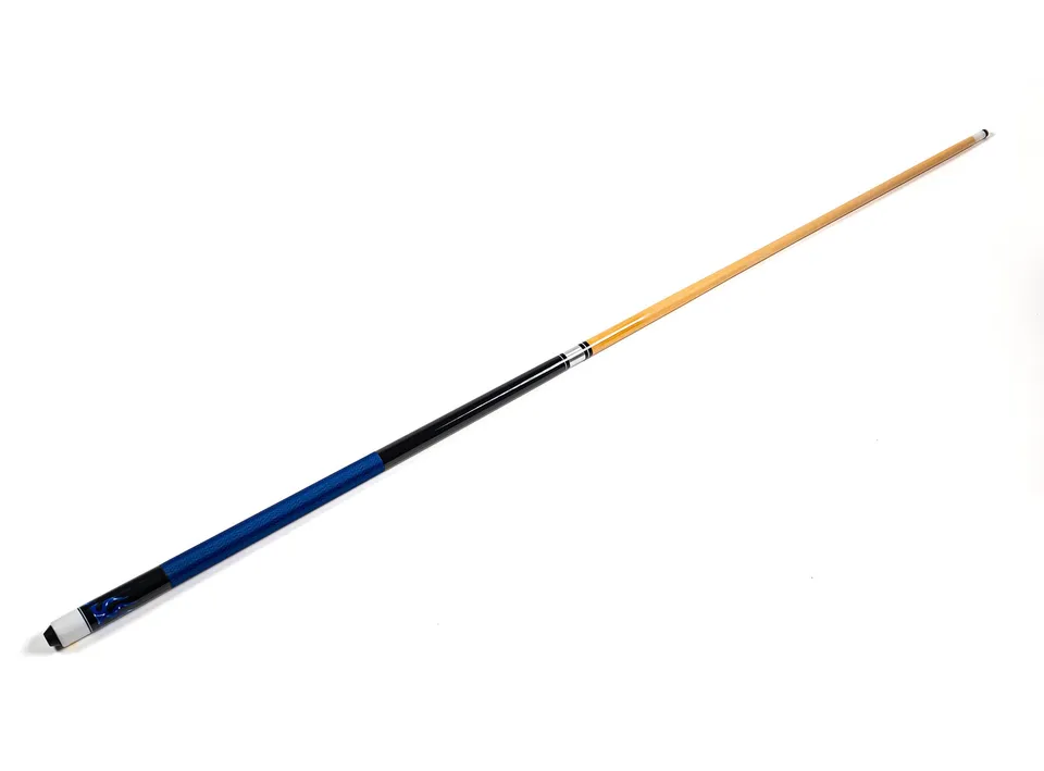 ren-pierre-queue-de-billard-blue-flames-bleue-149-cm image 1