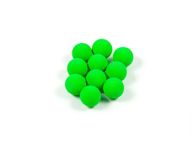 ren-pierre-balles-baby-foot-vert-fluo-35-mm-lot-10 image 1