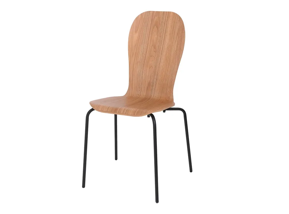 rene-pierre-chaises-et-bancs-chaise-noyer-v-nice-m-tal-noir image 1