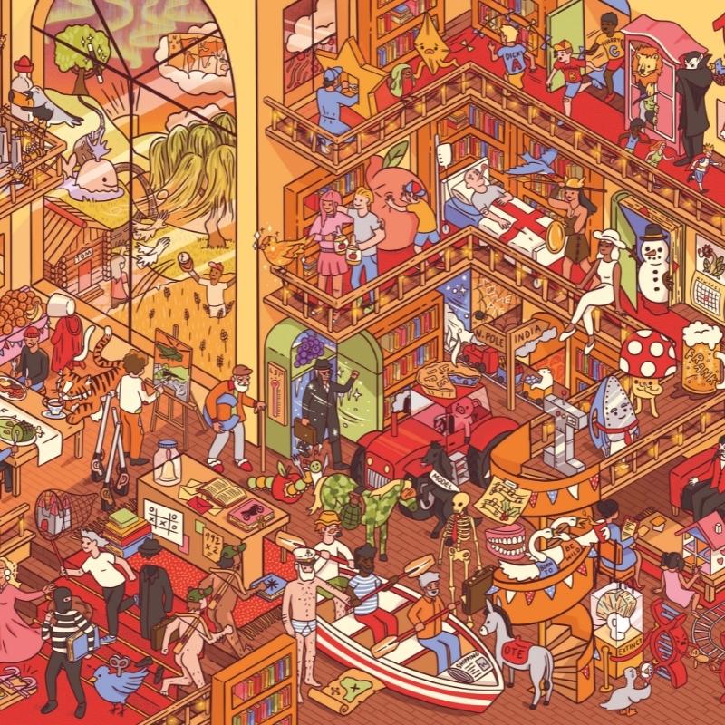 big-potato-mayhem-in-the-library-puzzle-livres-adultes image 3