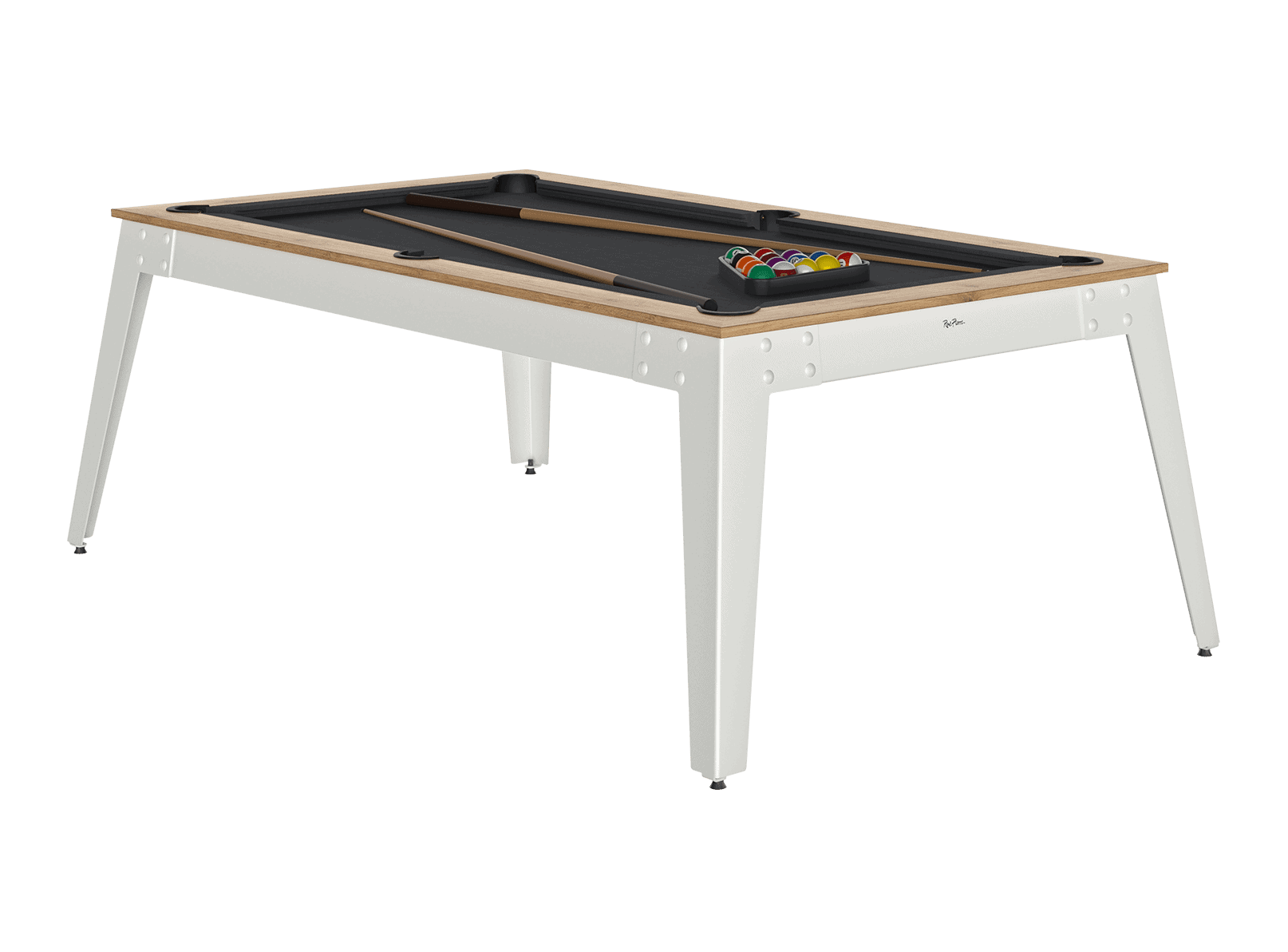 ren-pierre-steel-billard-convertible-ch-ne-sabl-blanc image 1