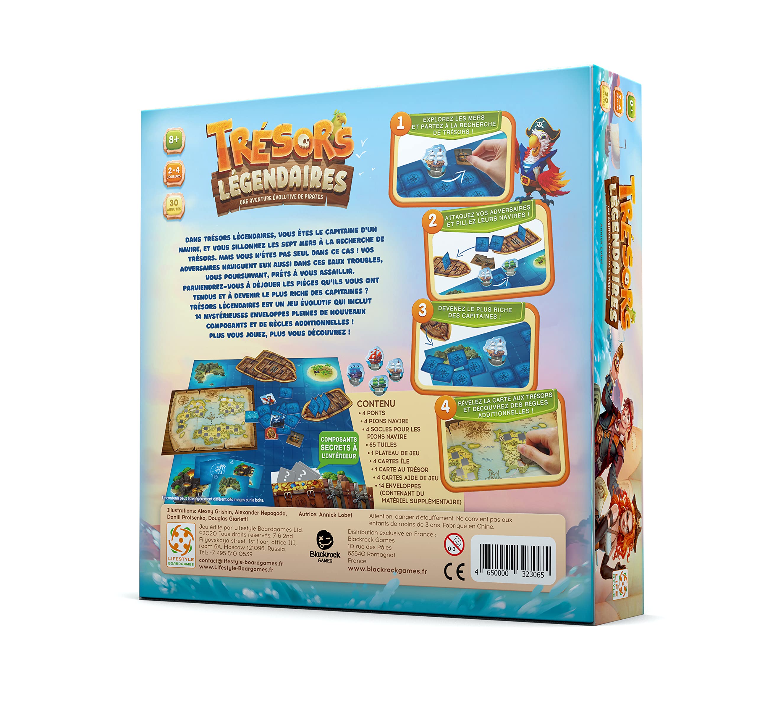 black-rock-games-r-flexion-tr-sors-l-gendaires-jeu-pirates-2-4-joueurs image 2